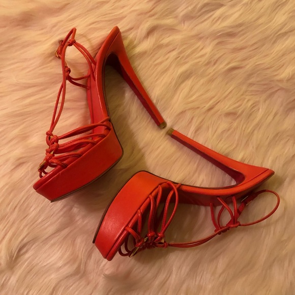 Christian Louboutin Coral Disco Platforms New +Box 37.5 - Picture 5 of 8